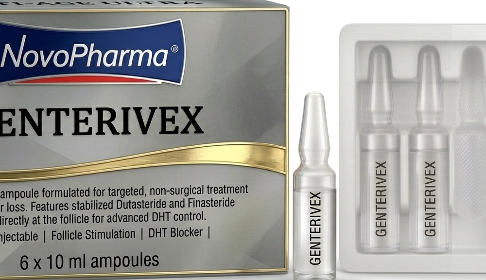 GENTERIVEX Genetic Hair Loss Advanced DHT Control. Topical Ampoule / NovoPHarma USA