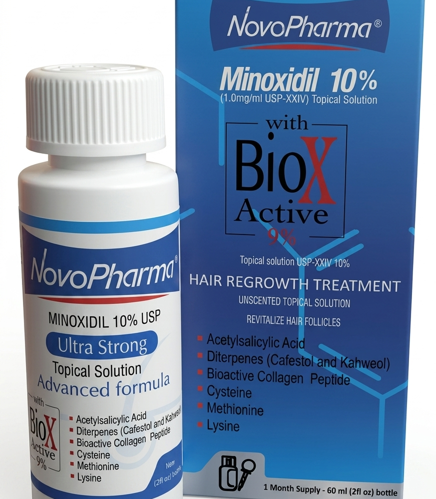 Minoxidil 10% USP + BioXactive 9% – PRO Strong Advanced / Novopharma USA